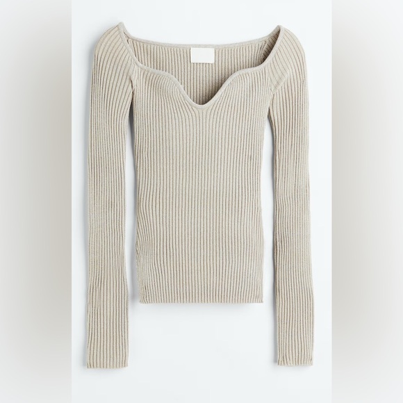 H&M Glittery Rib Knit Top - Picture 1 of 2